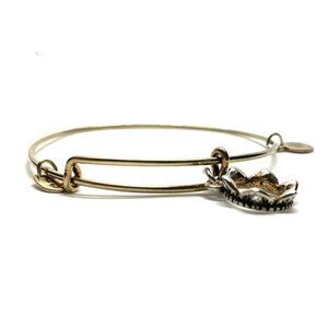 Alex and Ani Crown Charm Bracelet - Gold Finish Expands 2"- 3.5"